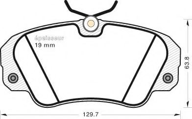 Комплект тормозных колодок, дисковый тормоз METALFREN 416