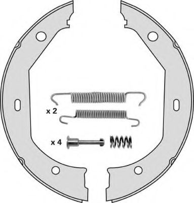 Комплект тормозных колодок, стояночная тормозная система MGA M773R