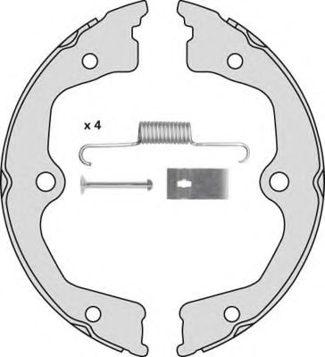 Комплект тормозных колодок, стояночная тормозная система MGA M914R