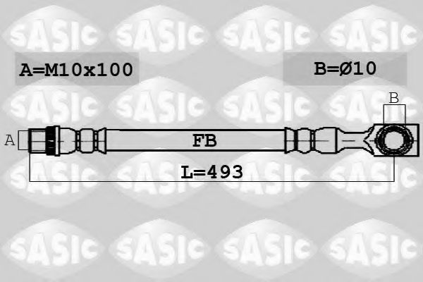 Тормозной шланг SASIC 6600035