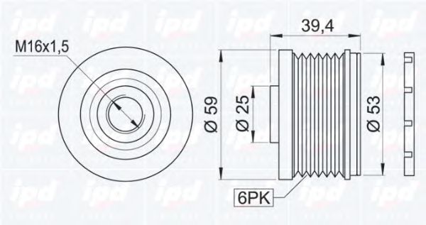 Механизм свободного хода генератора IPD 153370