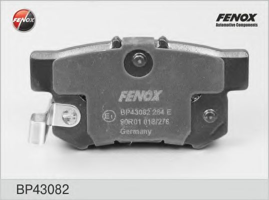 Комплект тормозных колодок, дисковый тормоз FENOX BP43082