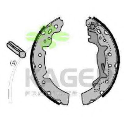 Комплект тормозных колодок KAGER 340434