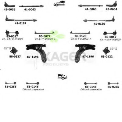 Подвеска колеса KAGER 800258