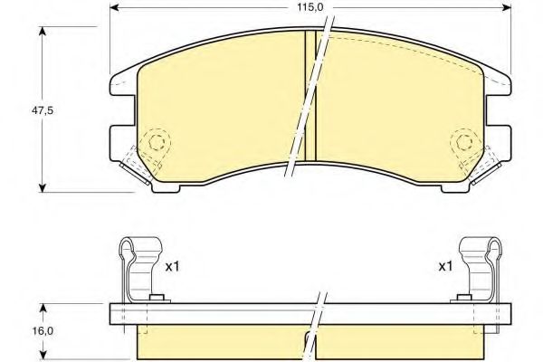 Комплект тормозных колодок, дисковый тормоз GIRLING 6108829