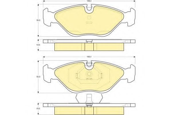 Комплект тормозных колодок, дисковый тормоз GIRLING 6109692