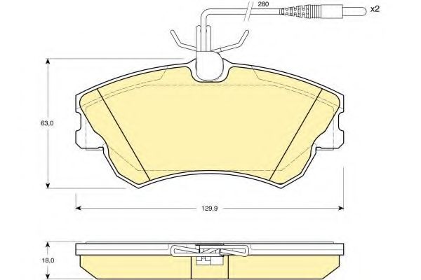 Комплект тормозных колодок, дисковый тормоз GIRLING 6112701