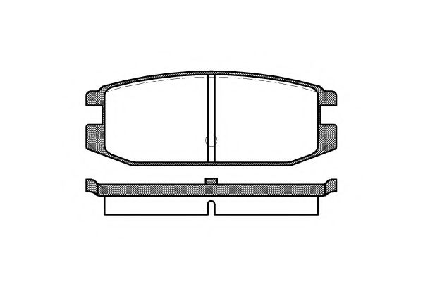Комплект тормозных колодок, дисковый тормоз KAWE 021700