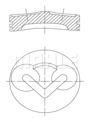 Поршень MAHLE ORIGINAL 101 89 01