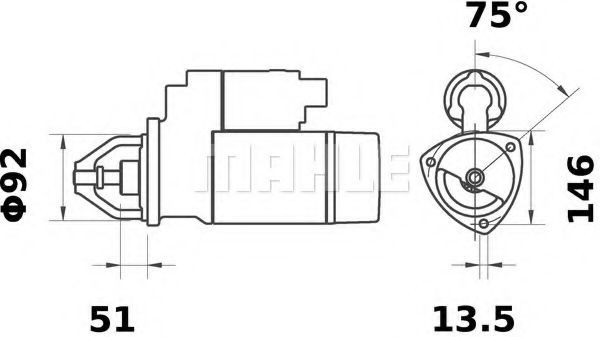 Стартер MAHLE ORIGINAL MS 463