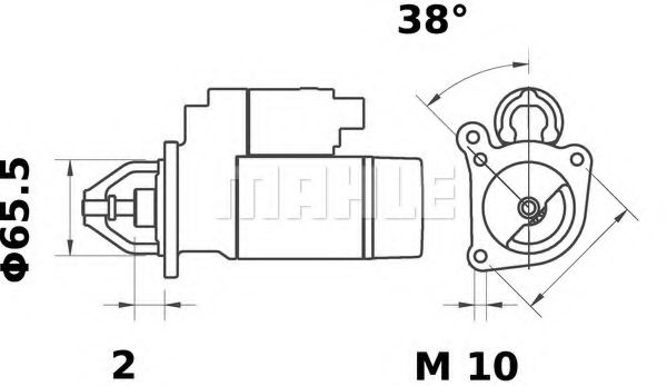 Стартер MAHLE ORIGINAL MS 377