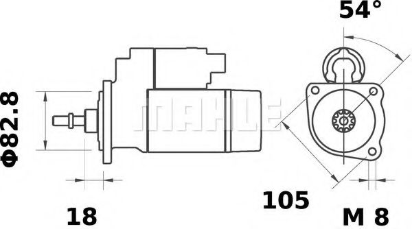 Стартер MAHLE ORIGINAL MS 188