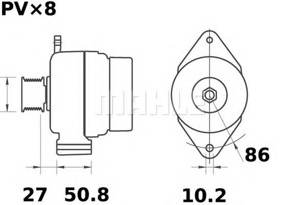 Генератор MAHLE ORIGINAL MG 414