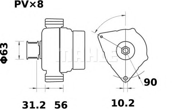 Генератор MAHLE ORIGINAL MG 294