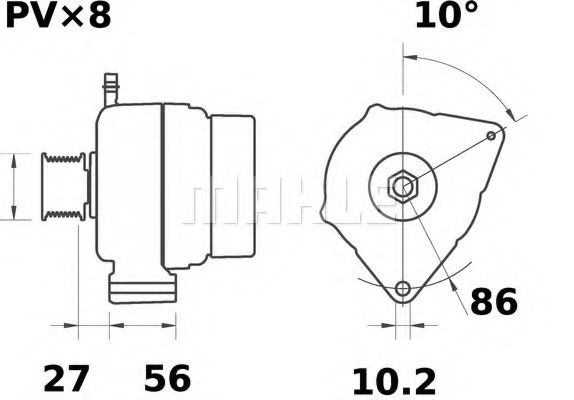 Генератор MAHLE ORIGINAL MG 108