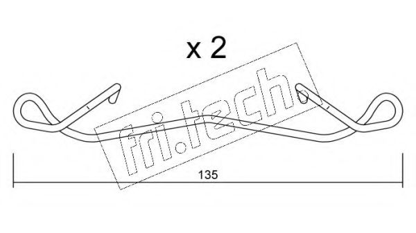 Комплектующие, колодки дискового тормоза fri.tech. KIT.096
