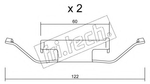 Комплектующие, колодки дискового тормоза fri.tech. KIT.108