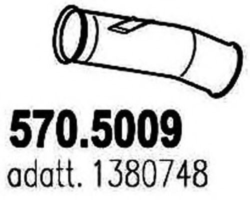 Труба выхлопного газа ASSO 570.5009