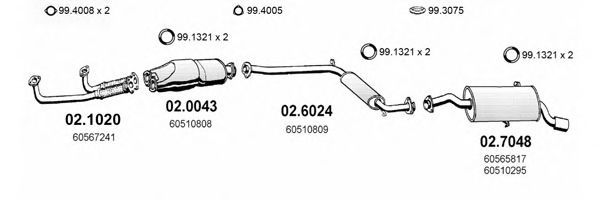 Система выпуска ОГ ASSO ART0003