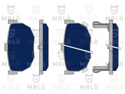 Комплект тормозных колодок, дисковый тормоз MALÒ 1050370