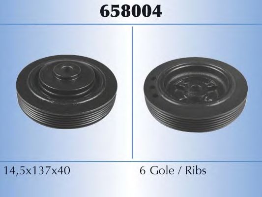 Ременный шкив, коленчатый вал MALÒ 658004