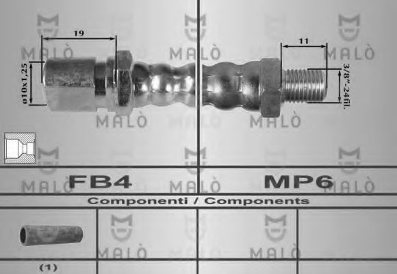 Тормозной шланг MALÒ 8017