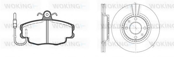 Комплект тормозов, дисковый тормозной механизм WOKING 80413.02