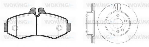 Комплект тормозов, дисковый тормозной механизм WOKING 86013.00