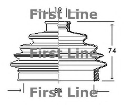 Пыльник, приводной вал FIRST LINE FCB2001