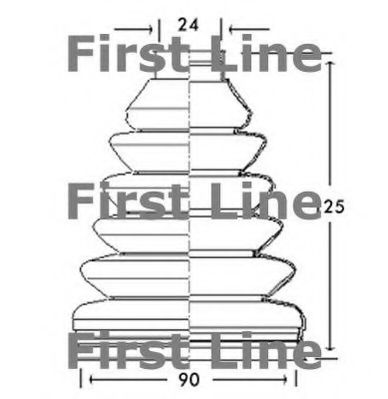 Пыльник, приводной вал FIRST LINE FCB2661