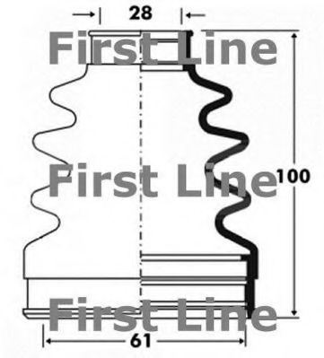 Пыльник, приводной вал FIRST LINE FCB2838