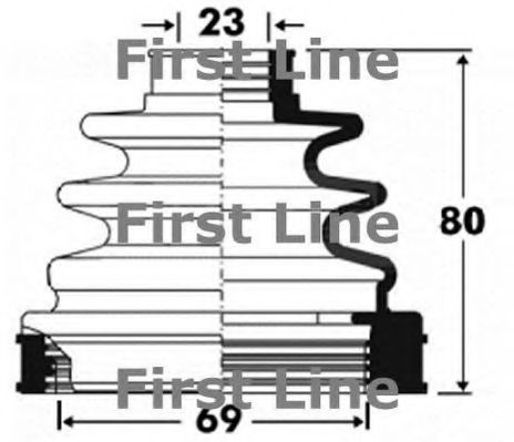 Пыльник, приводной вал FIRST LINE FCB2854