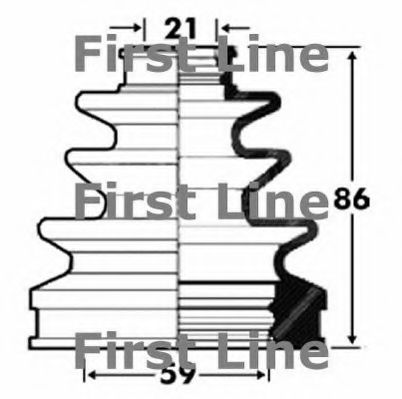 Пыльник, приводной вал FIRST LINE FCB2876
