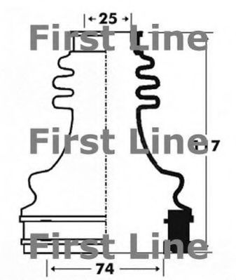 Пыльник, приводной вал FIRST LINE FCB2916