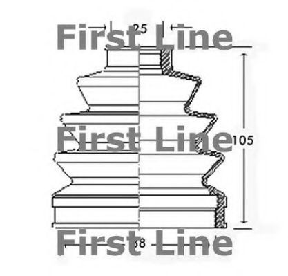 Пыльник, приводной вал FIRST LINE FCB2332
