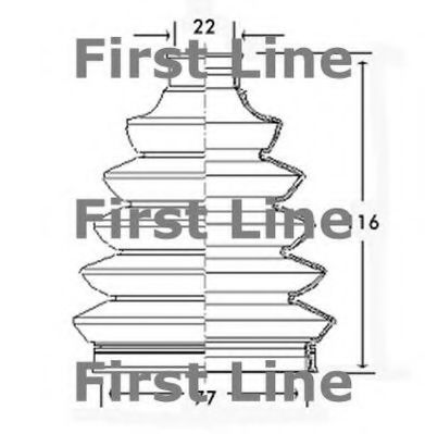 Пыльник, приводной вал FIRST LINE FCB2346