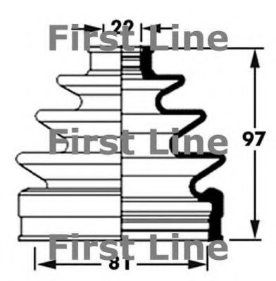 Пыльник, приводной вал FIRST LINE FCB2380