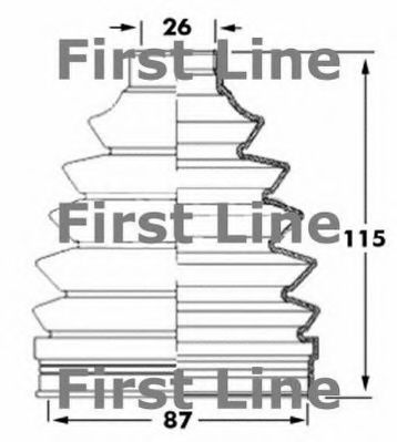 Пыльник, приводной вал FIRST LINE FCB6049