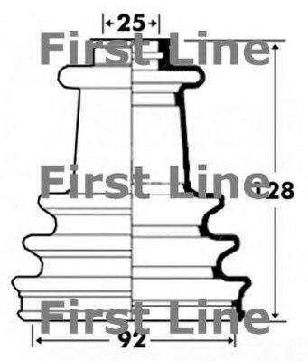 Пыльник, приводной вал FIRST LINE FCB6106