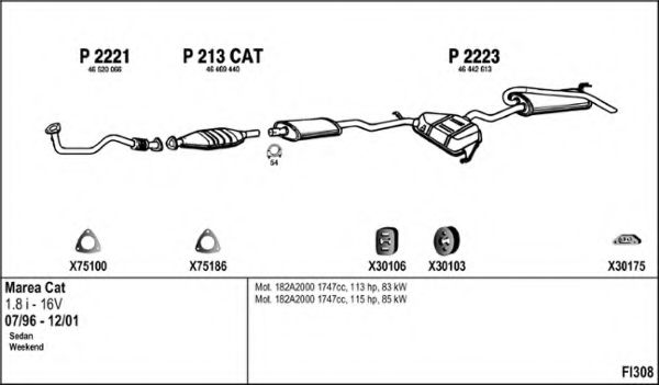 Система выпуска ОГ FENNO FI308