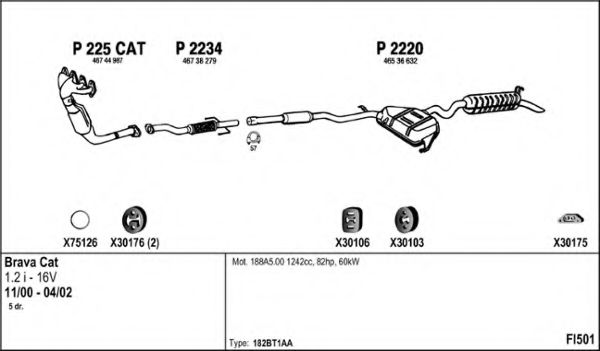 Система выпуска ОГ FENNO FI501