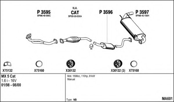Система выпуска ОГ FENNO MA601