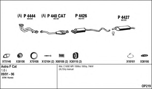 Система выпуска ОГ FENNO OP219