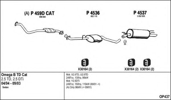 Система выпуска ОГ FENNO OP437