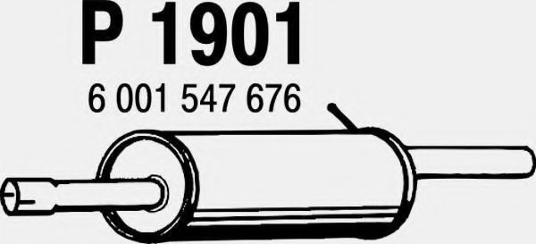 Глушитель выхлопных газов конечный FENNO P1901