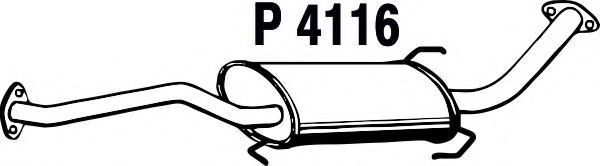 Средний глушитель выхлопных газов FENNO 4116