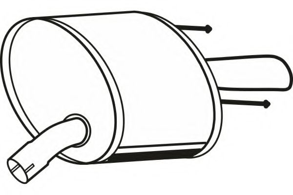Глушитель выхлопных газов конечный FENNO 43048