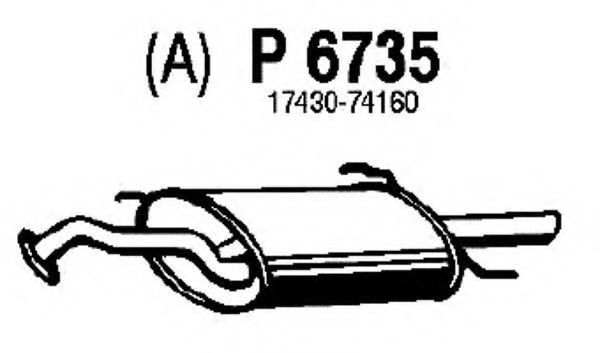 Глушитель выхлопных газов конечный FENNO P6735