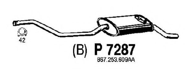 Глушитель выхлопных газов конечный FENNO P7287