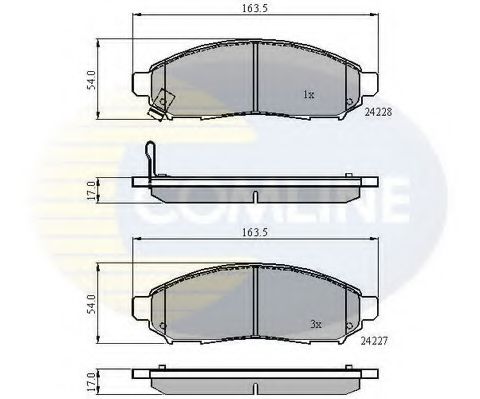 Комплект тормозных колодок, дисковый тормоз COMLINE CBP31520